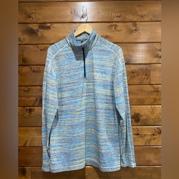 lululemon athletica Other - Lululemon Space Dye Camo Deep Navy Alberta Lake Surge Warm 1/2 Zip